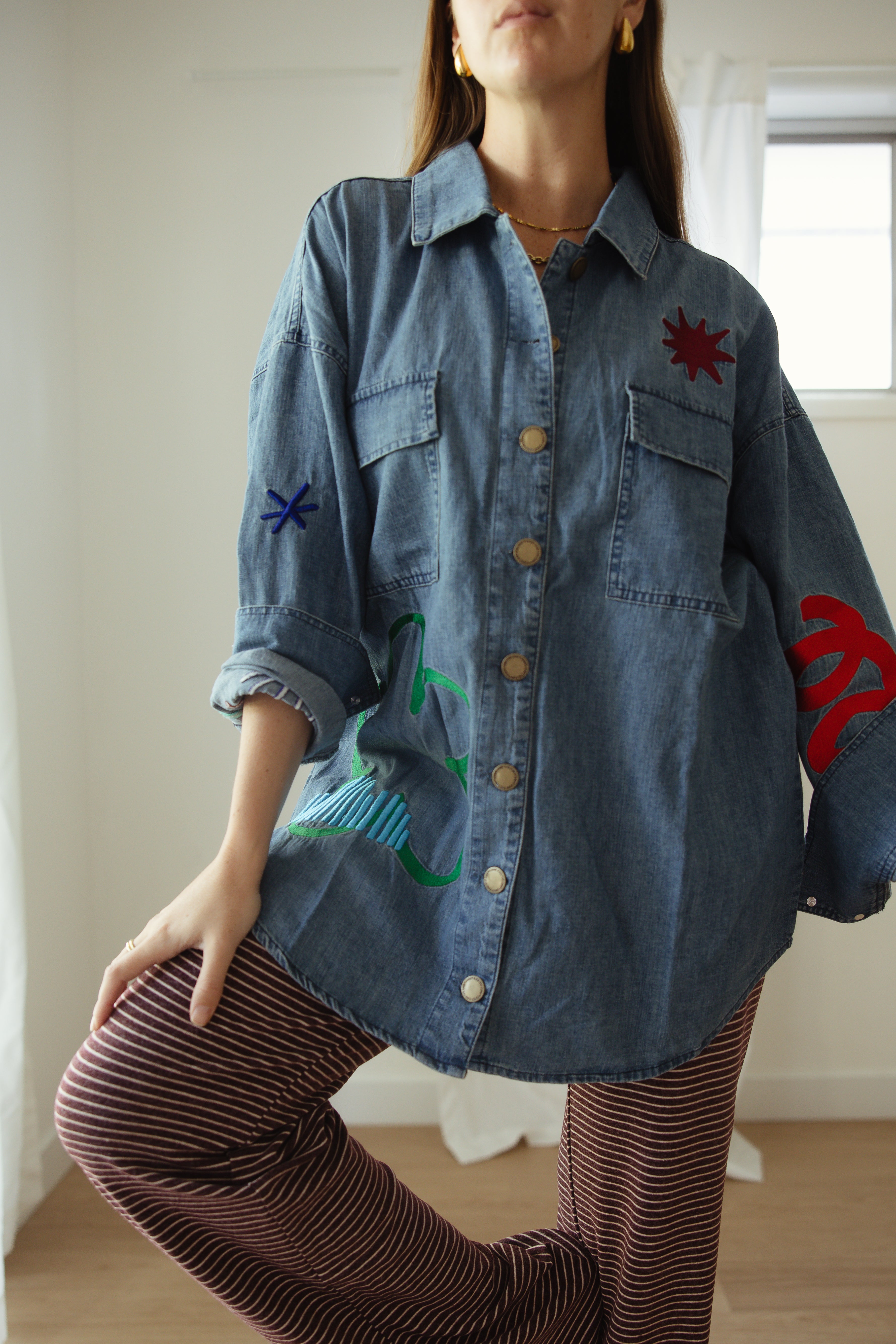 Maya Embroidered Cotton Shirt
