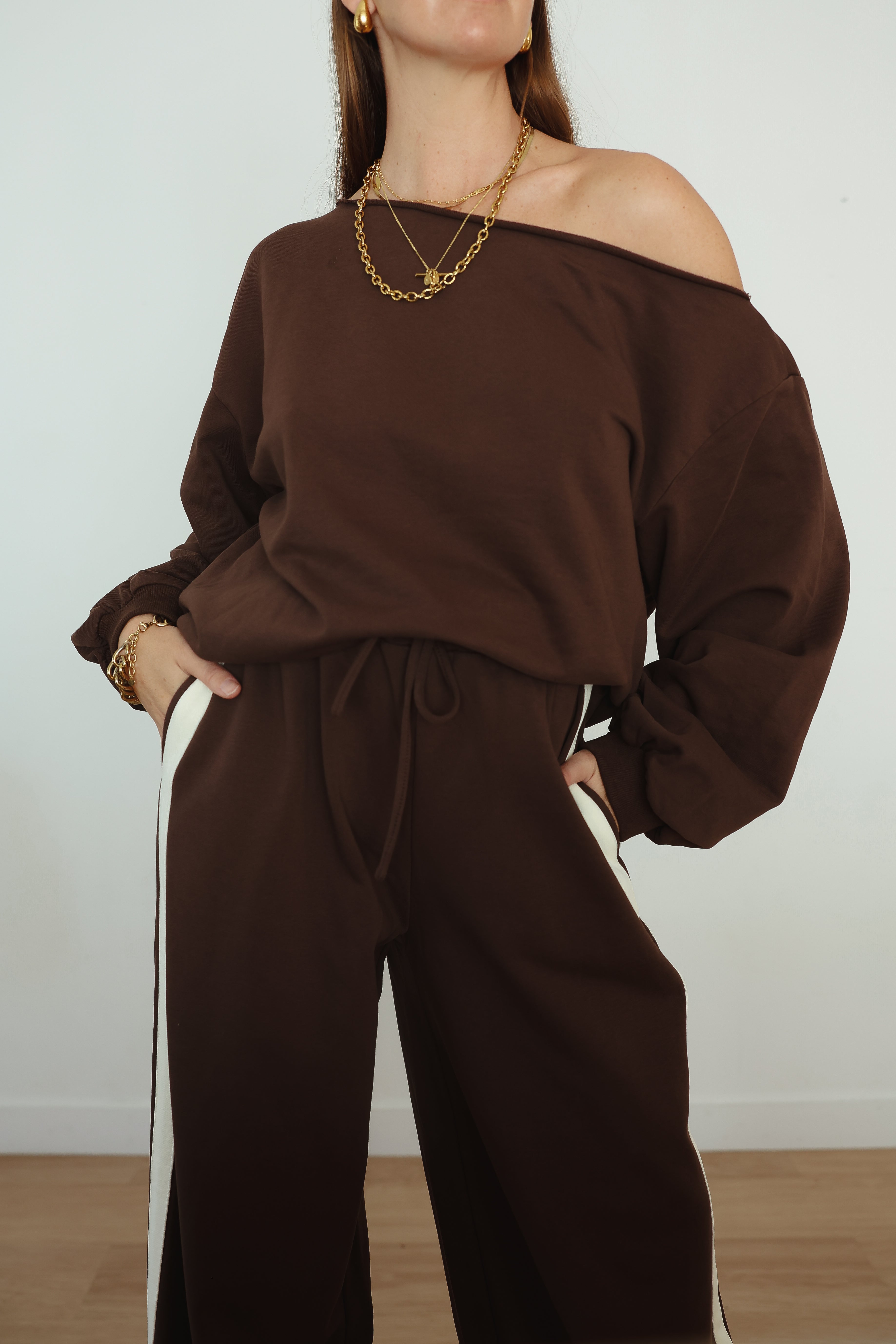 Noah Track Pants - Brown