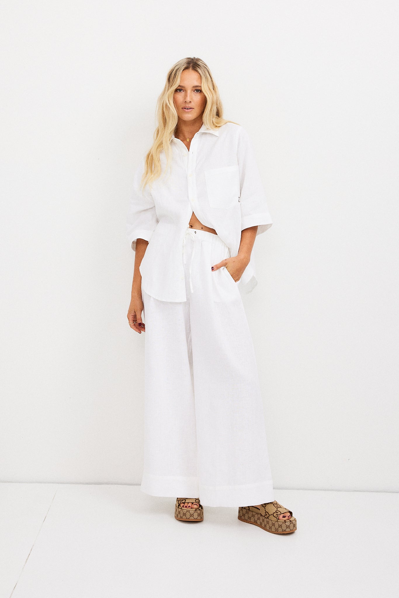 Rahni Linen Shirt - White