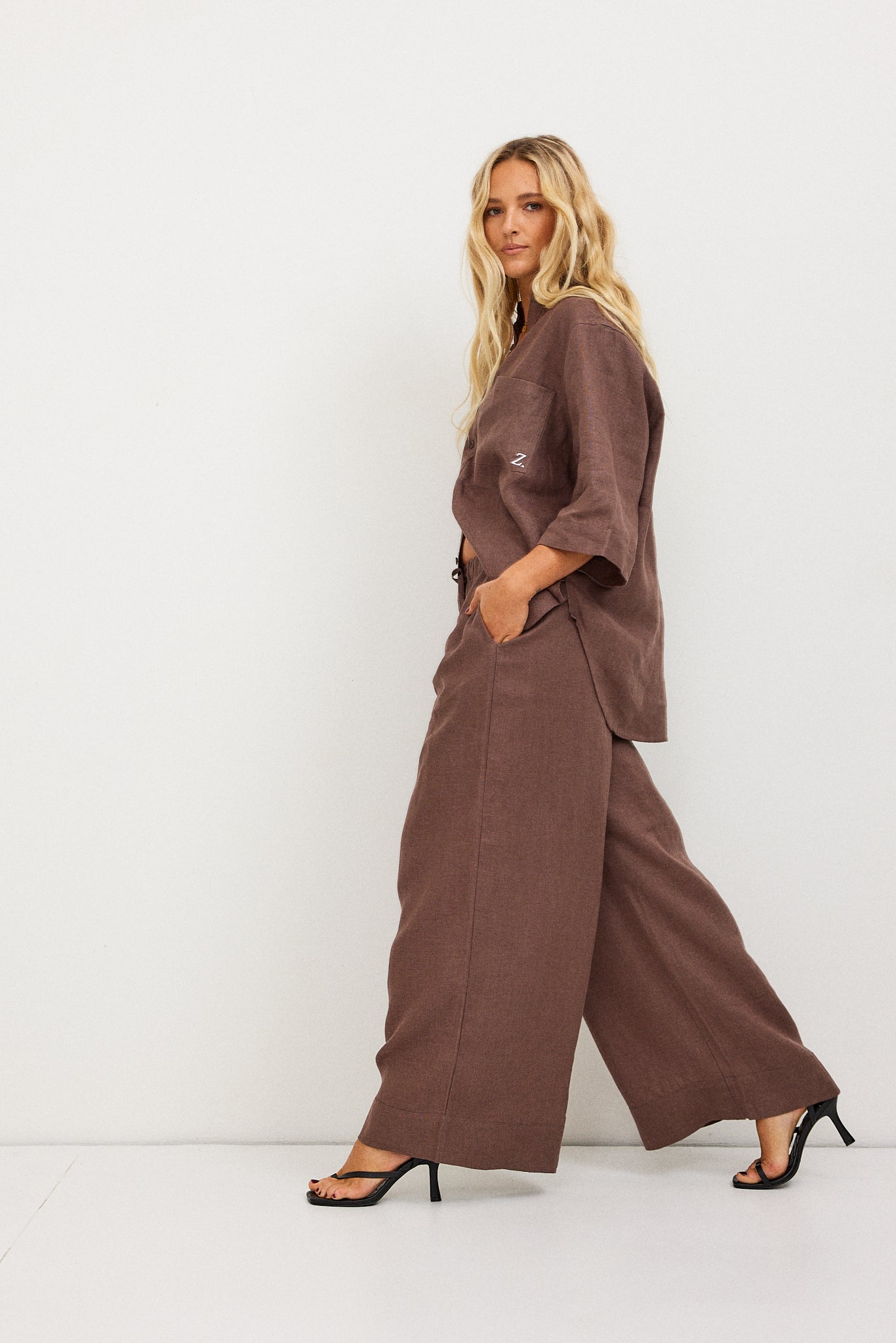 Rahni Linen Shirt - Brown
