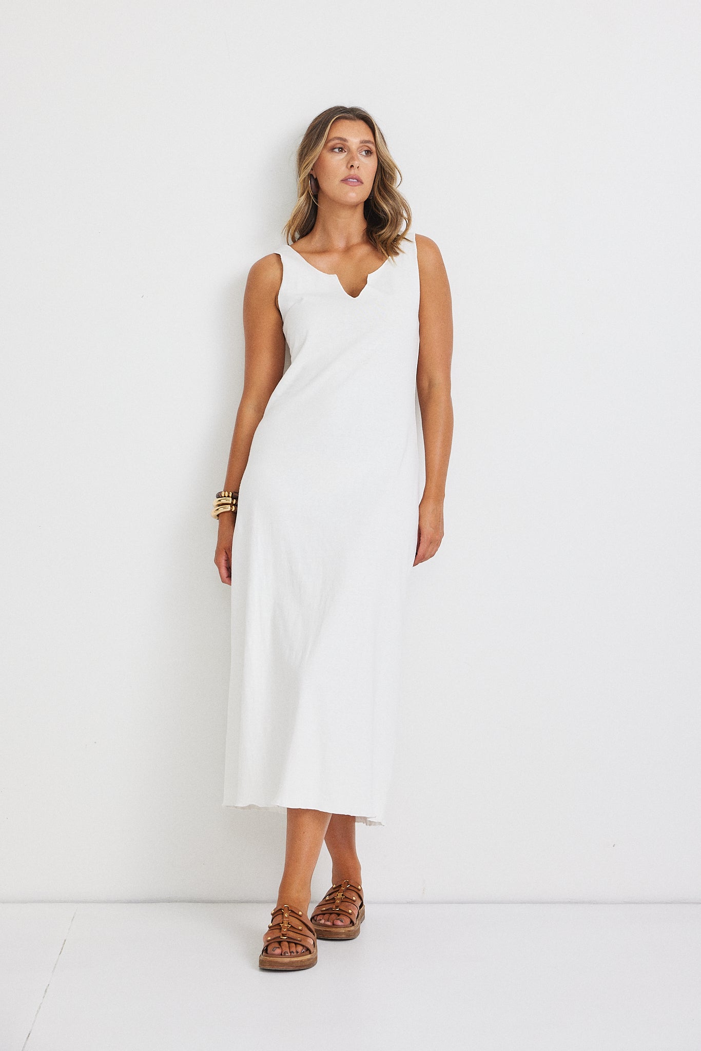 Ivy Midi Dress - White
