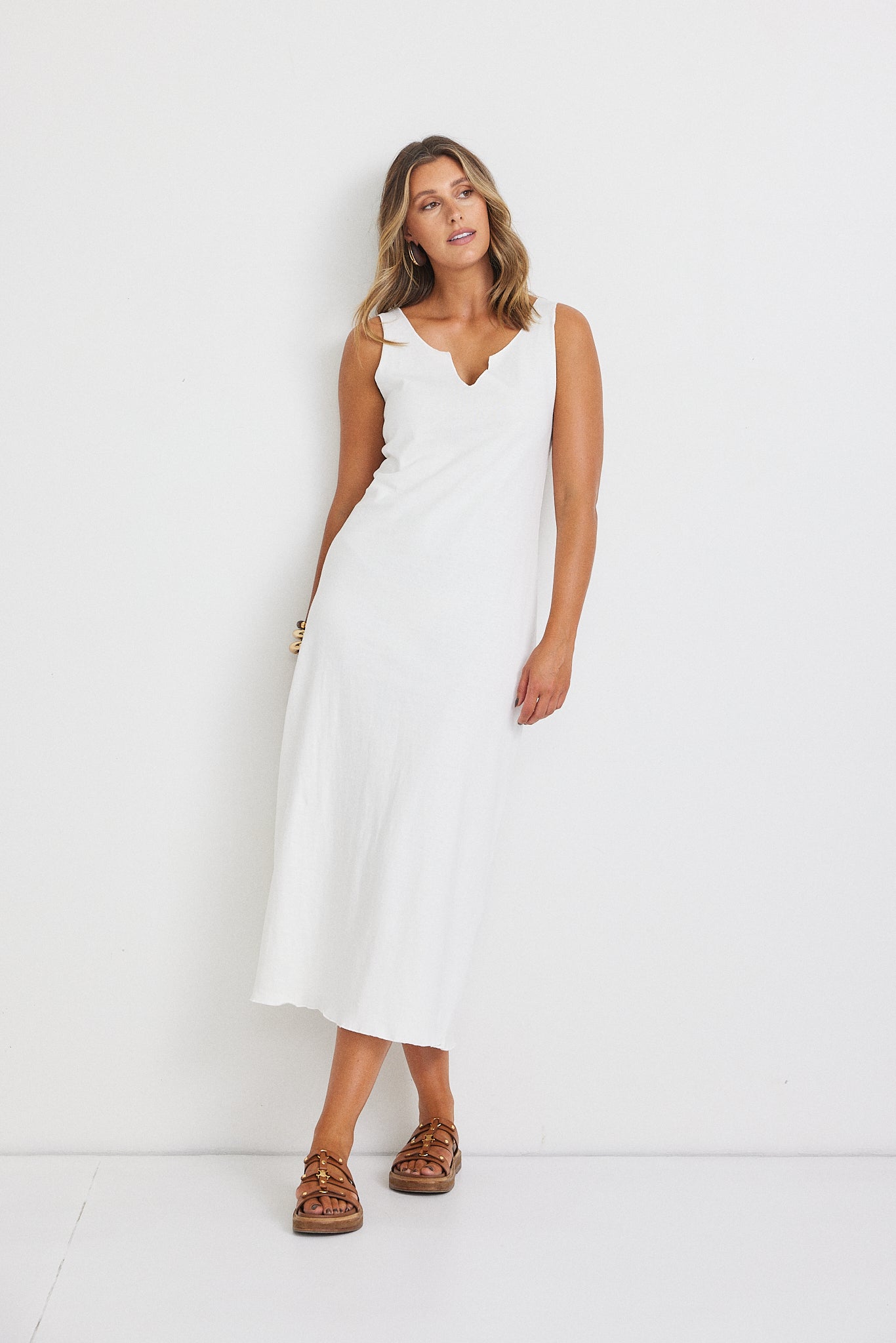 Ivy Midi Dress - White