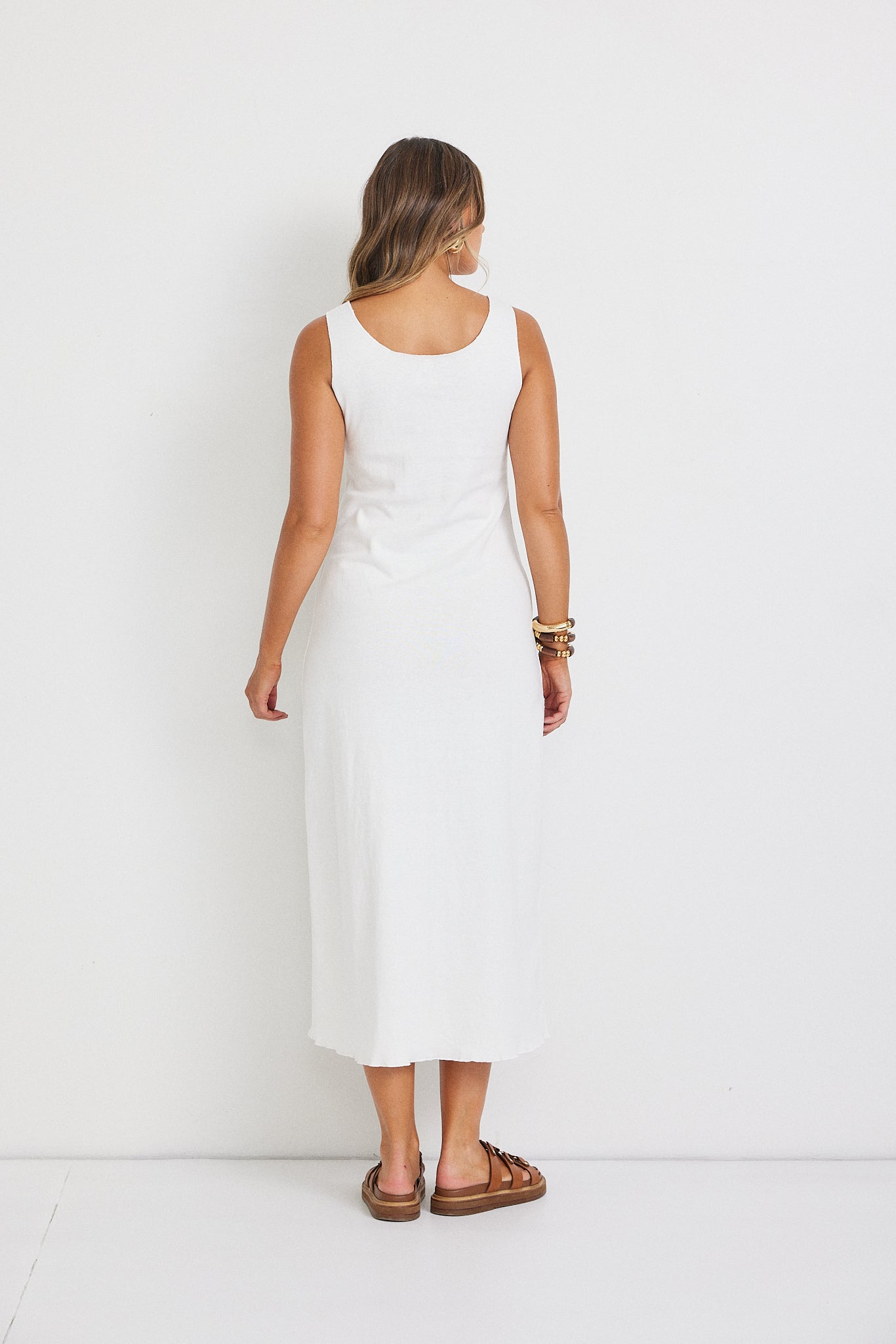 Ivy Midi Dress - White