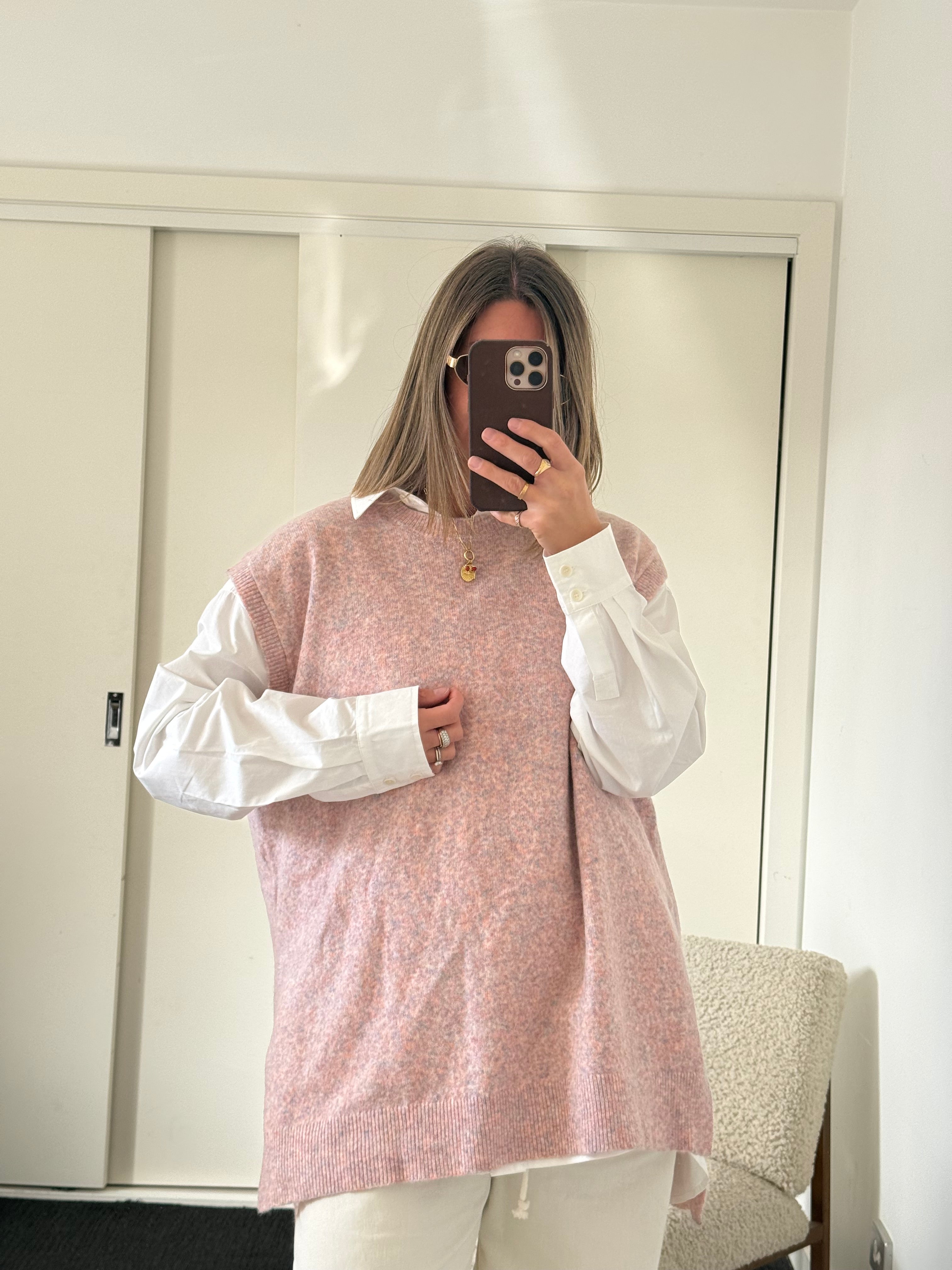 Harry Knit Vest - Pink Multi