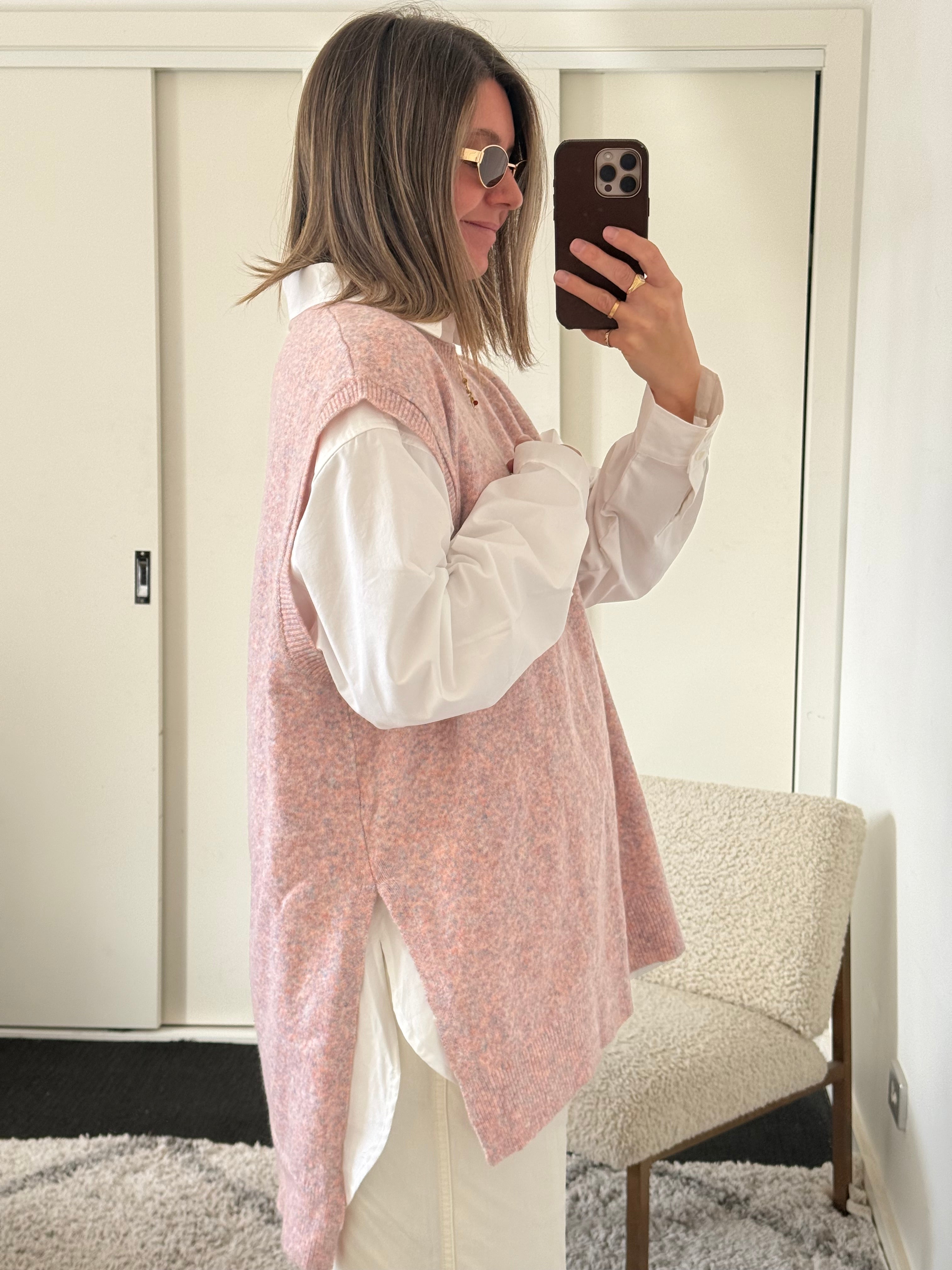 Harry Knit Vest - Pink Multi