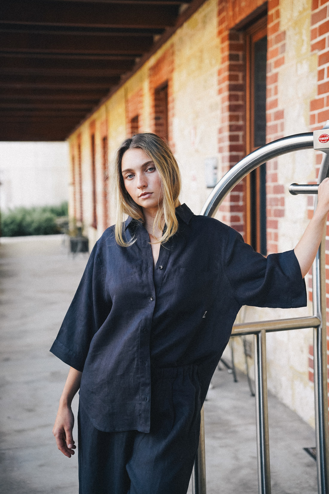 Rahni Linen Pants - Navy