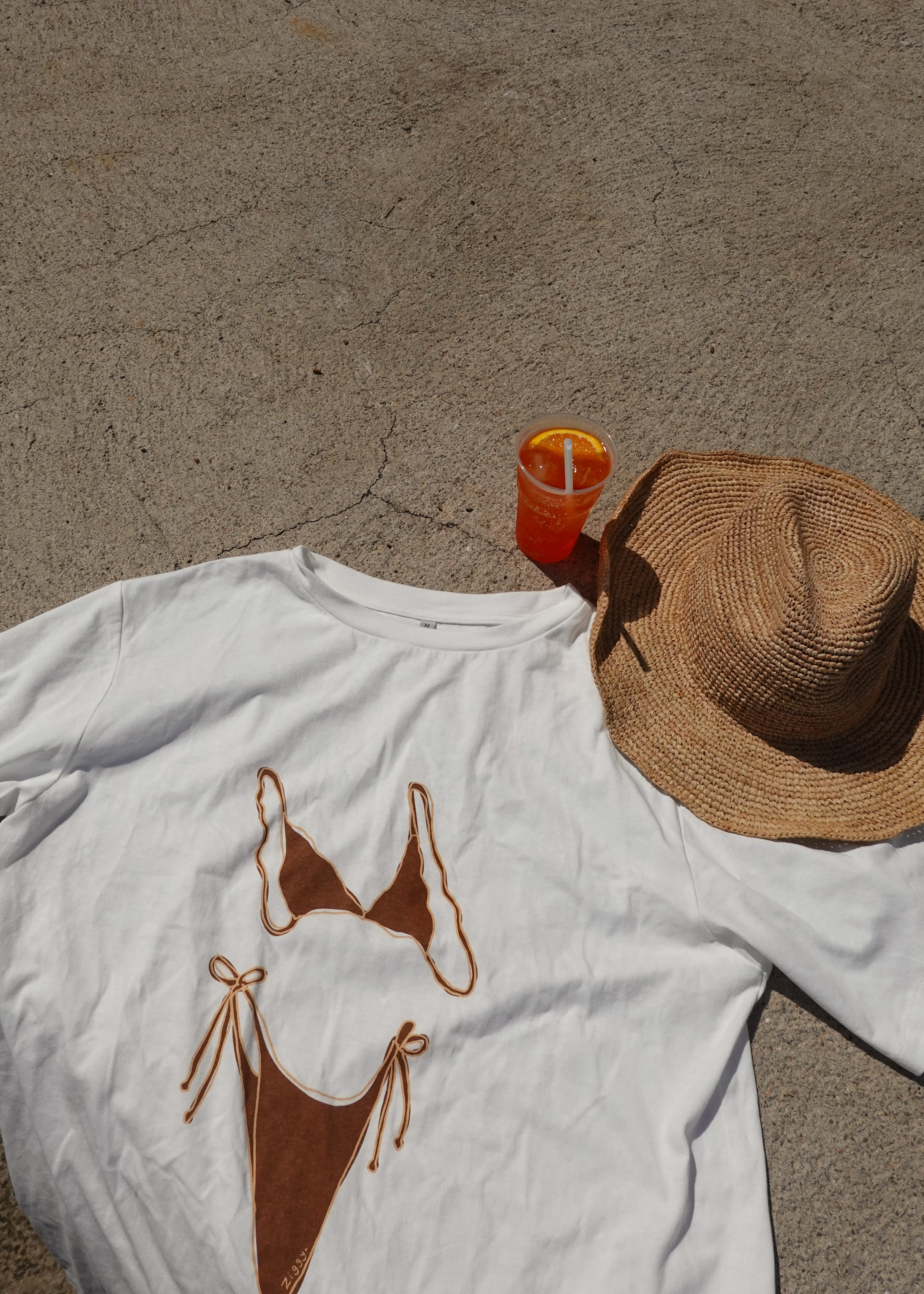 Bikini Oversized Tee - Brown
