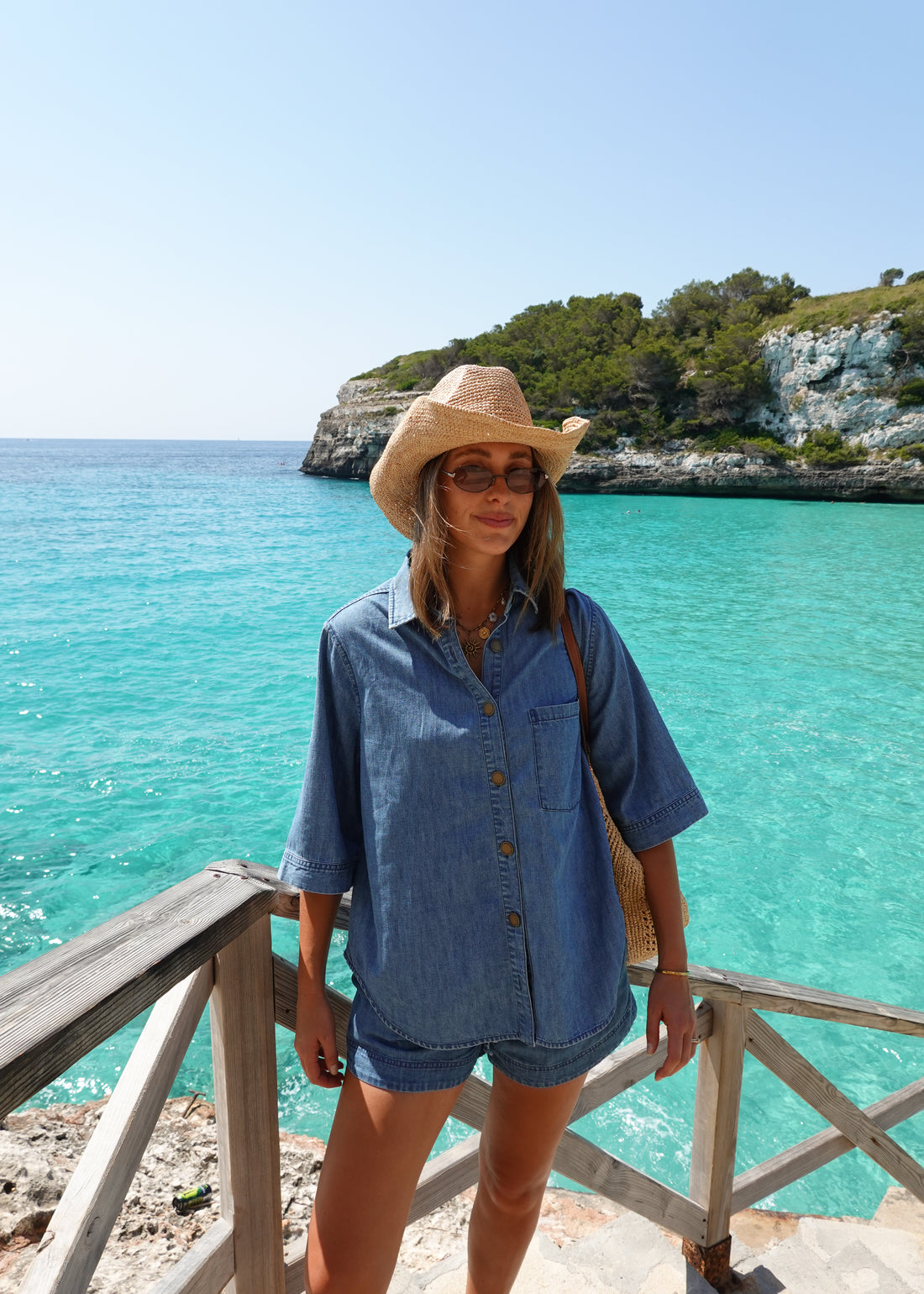 Rahni Cotton Shirt - Soft Denim