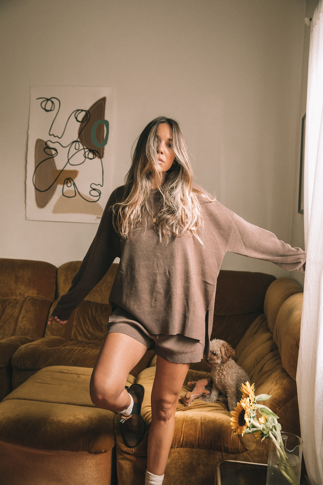 Luna Knit Sweater - Brown