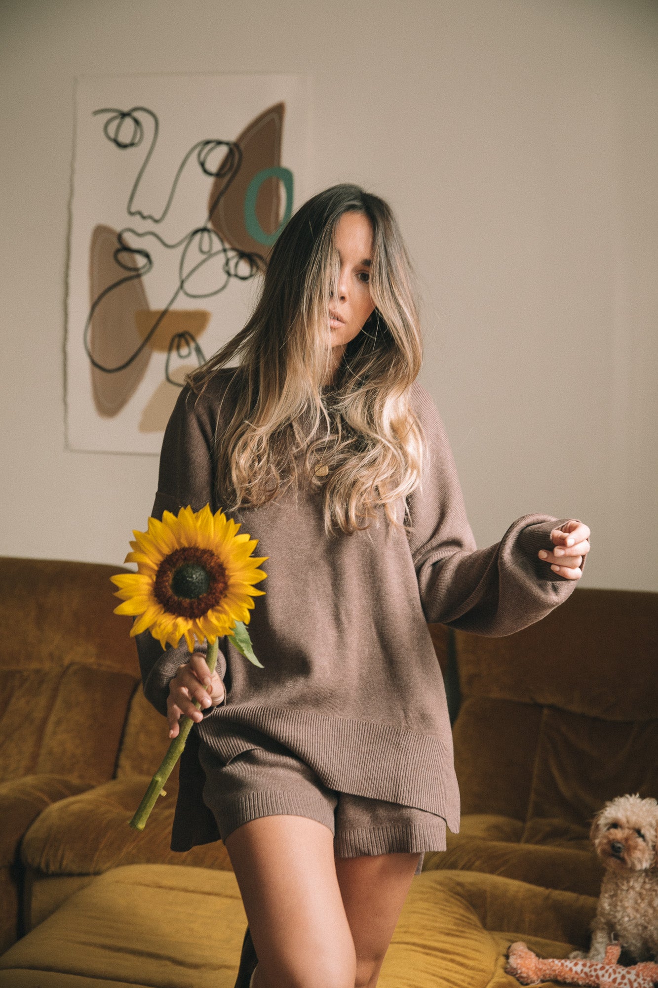 Luna Knit Sweater - Brown