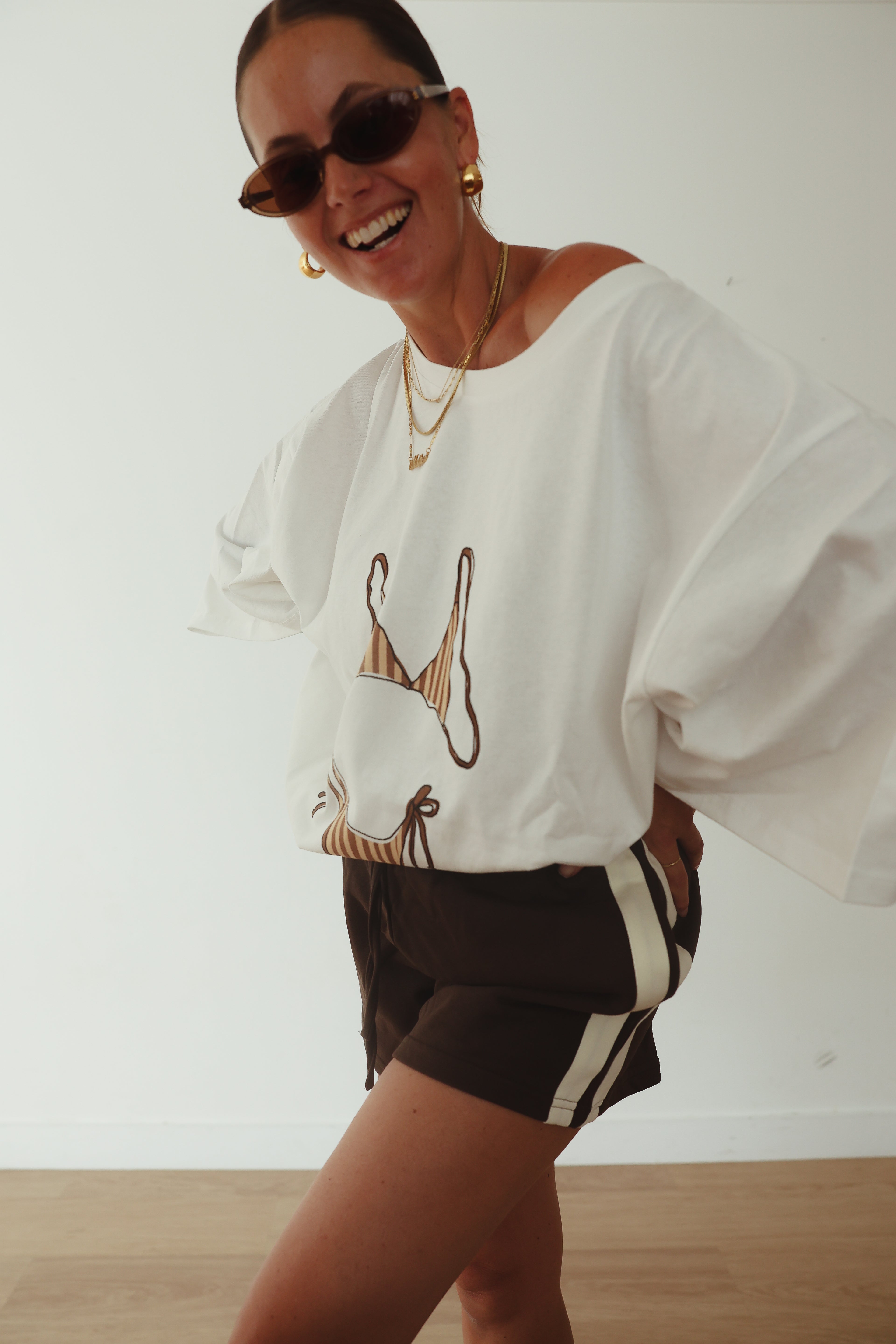 Noah Track Shorts - Brown