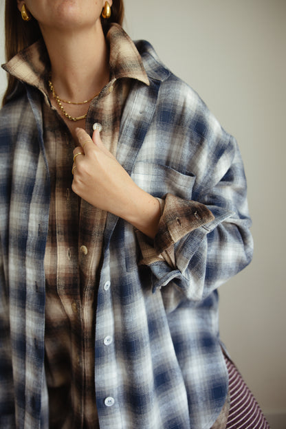 Blake - Blue Flannel shirt