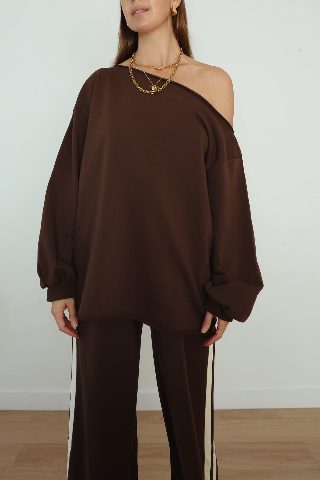 Noah Long Sleeve Top - Brown