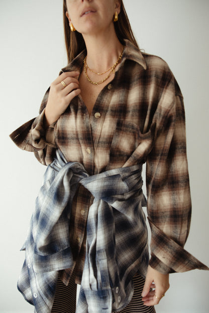 Blake - Brown Flannel shirt