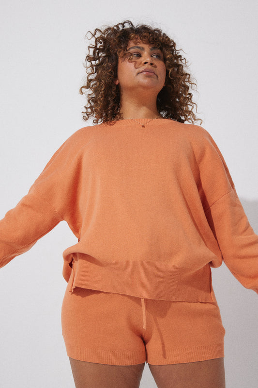 Luna Knit Sweater - Burnt Orange