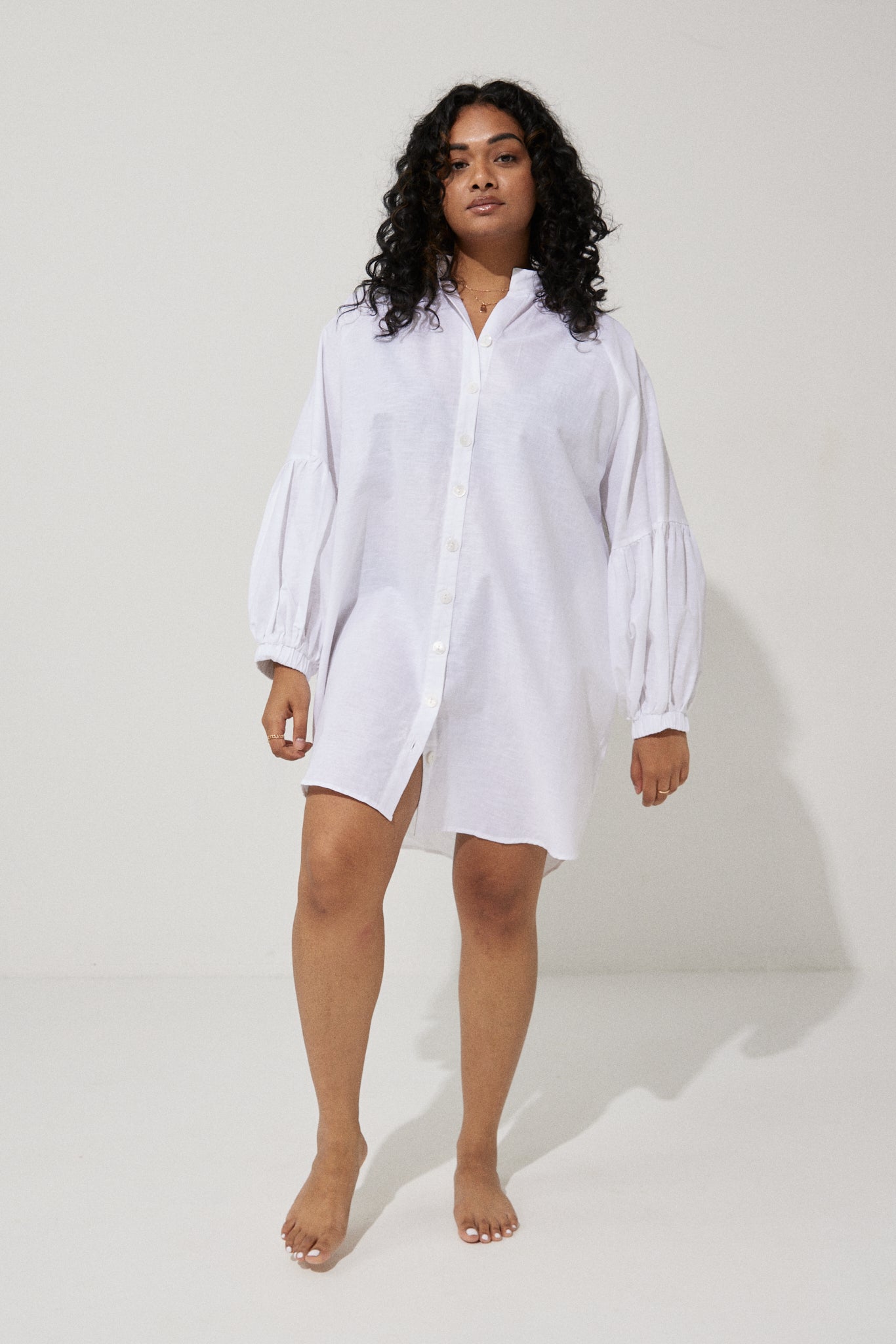 Havana Smock Dress - White