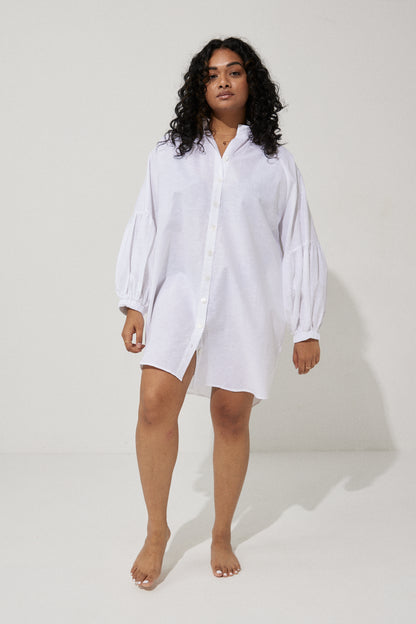 Havana Smock Dress - White