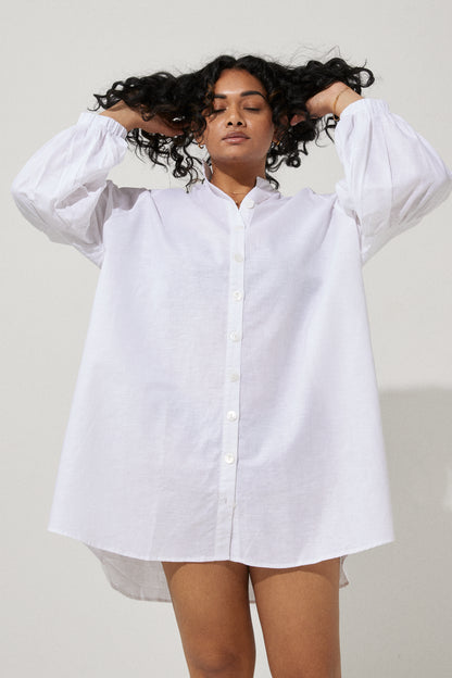 Havana Smock Dress - White