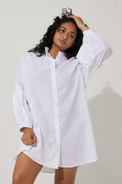 Havana Smock Dress - White