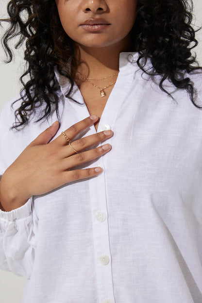 Havana Smock Dress - White