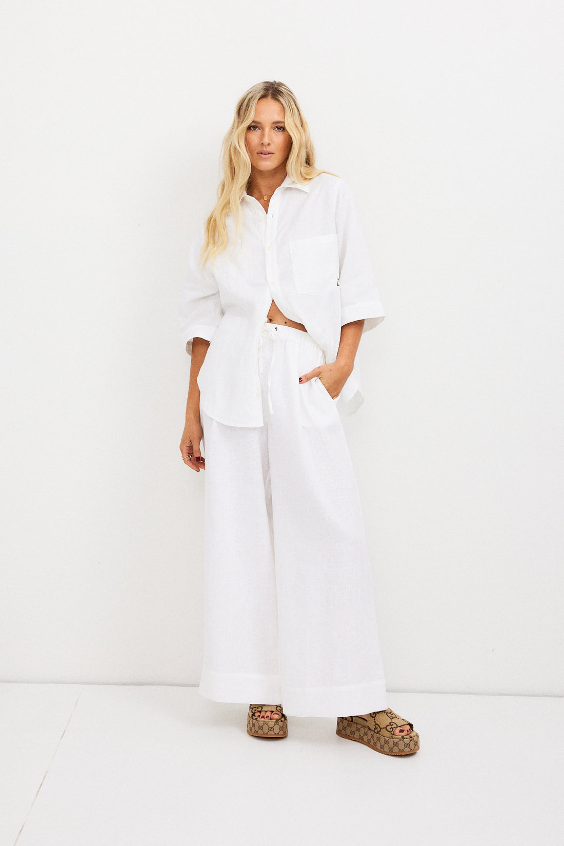 Rahni Linen Shirt - White