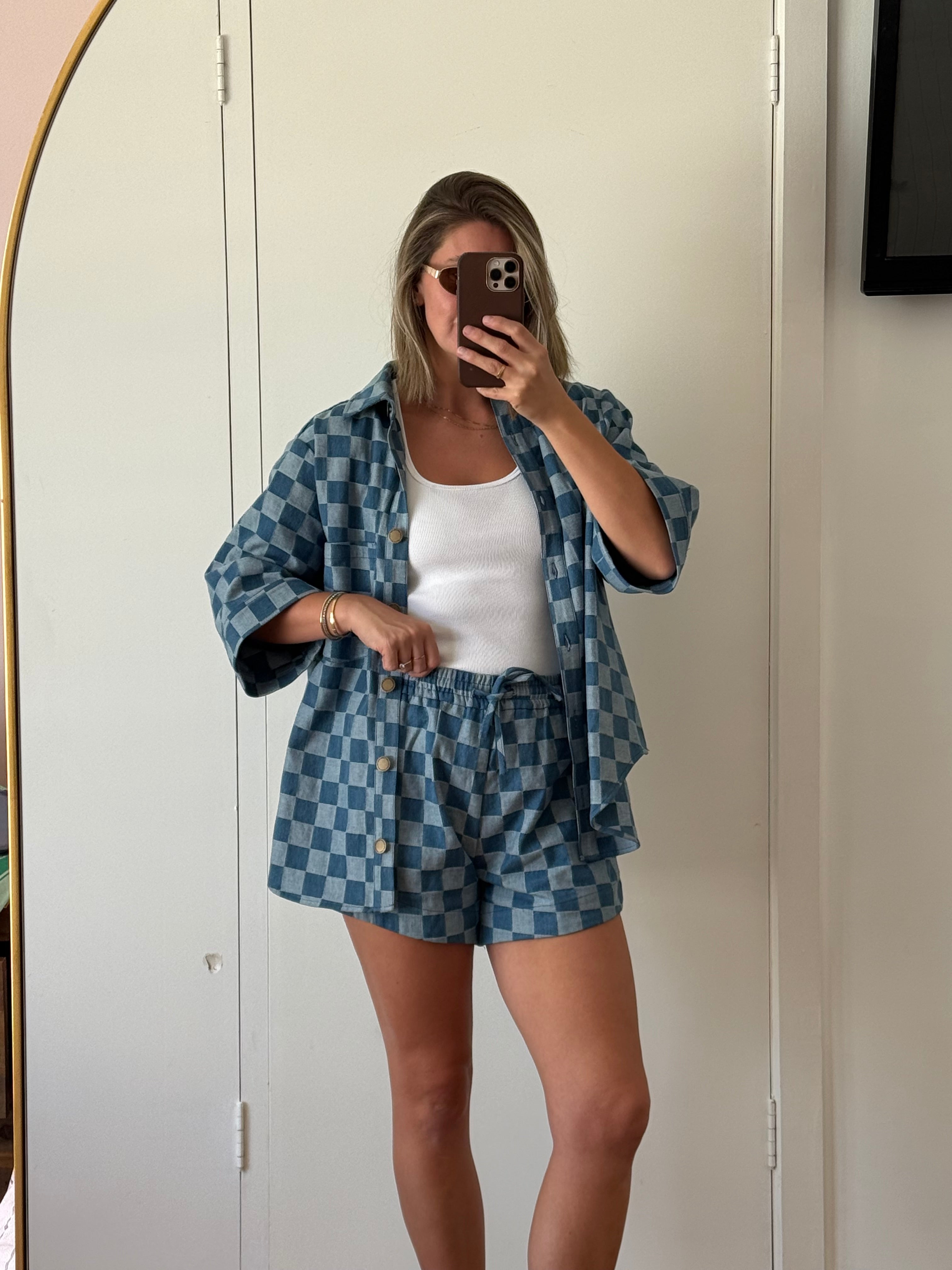 Rahni Shirt - Check Denim