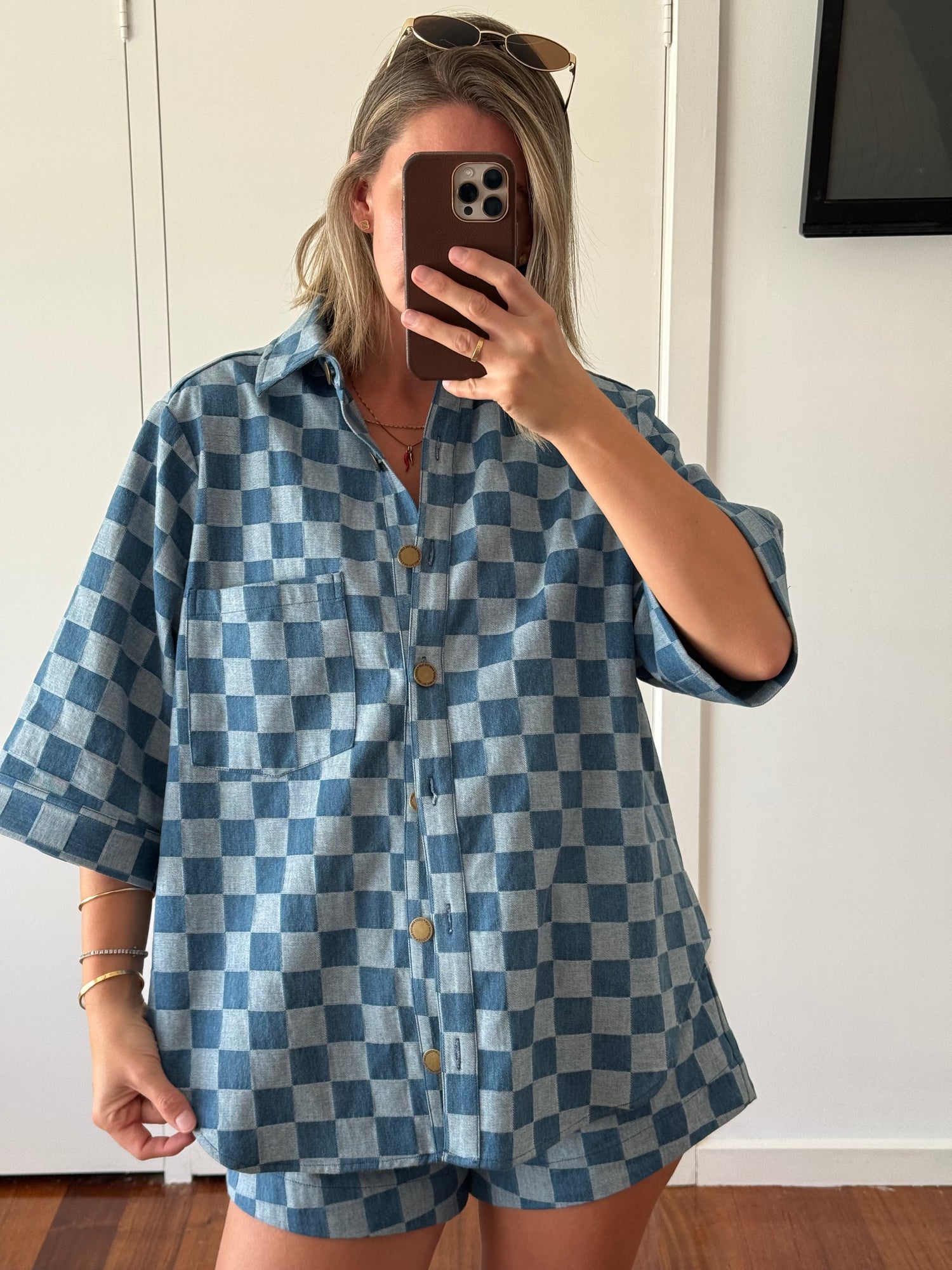 Rahni Shirt - Check Denim