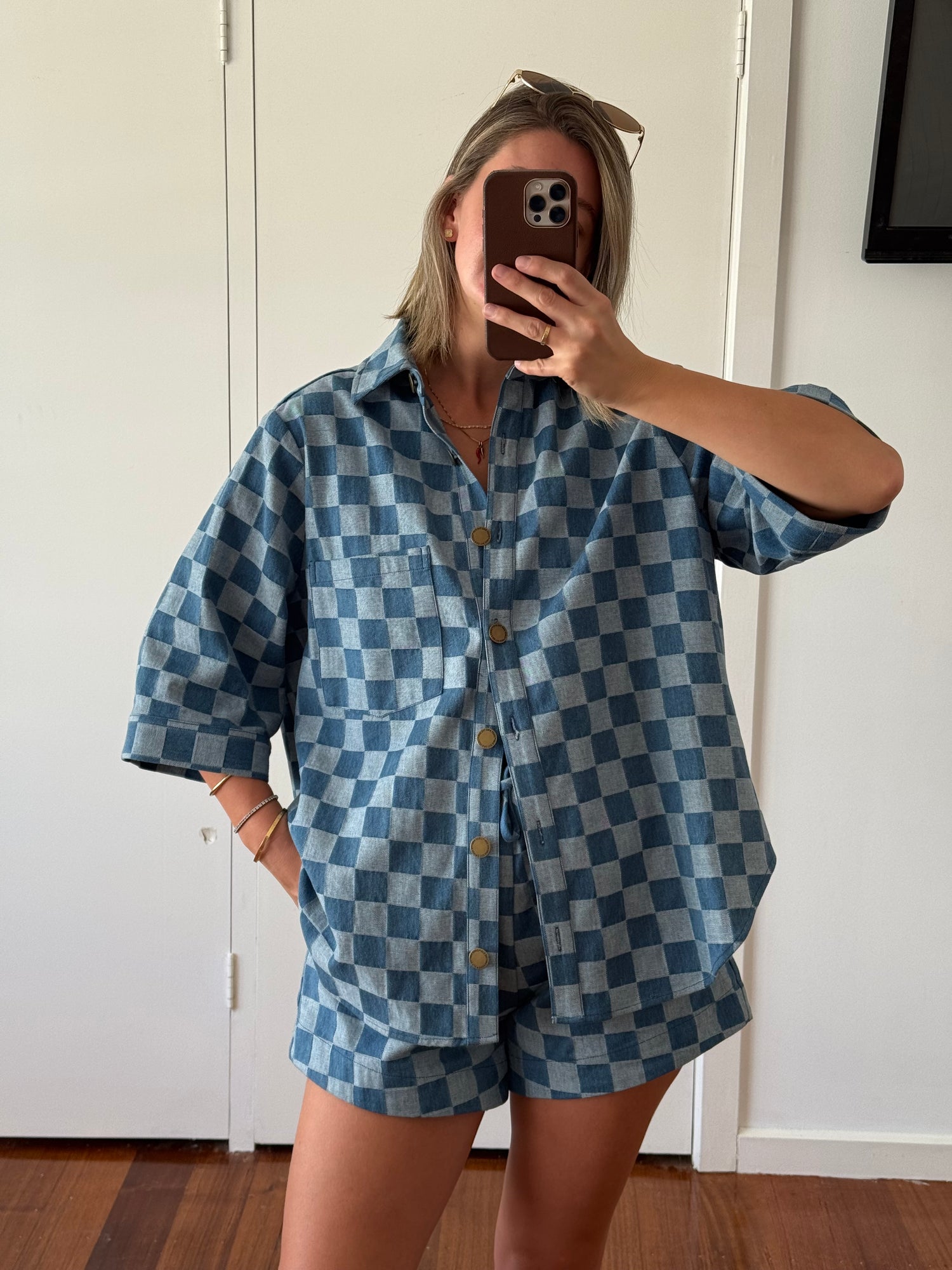 Rahni Shirt - Check Denim