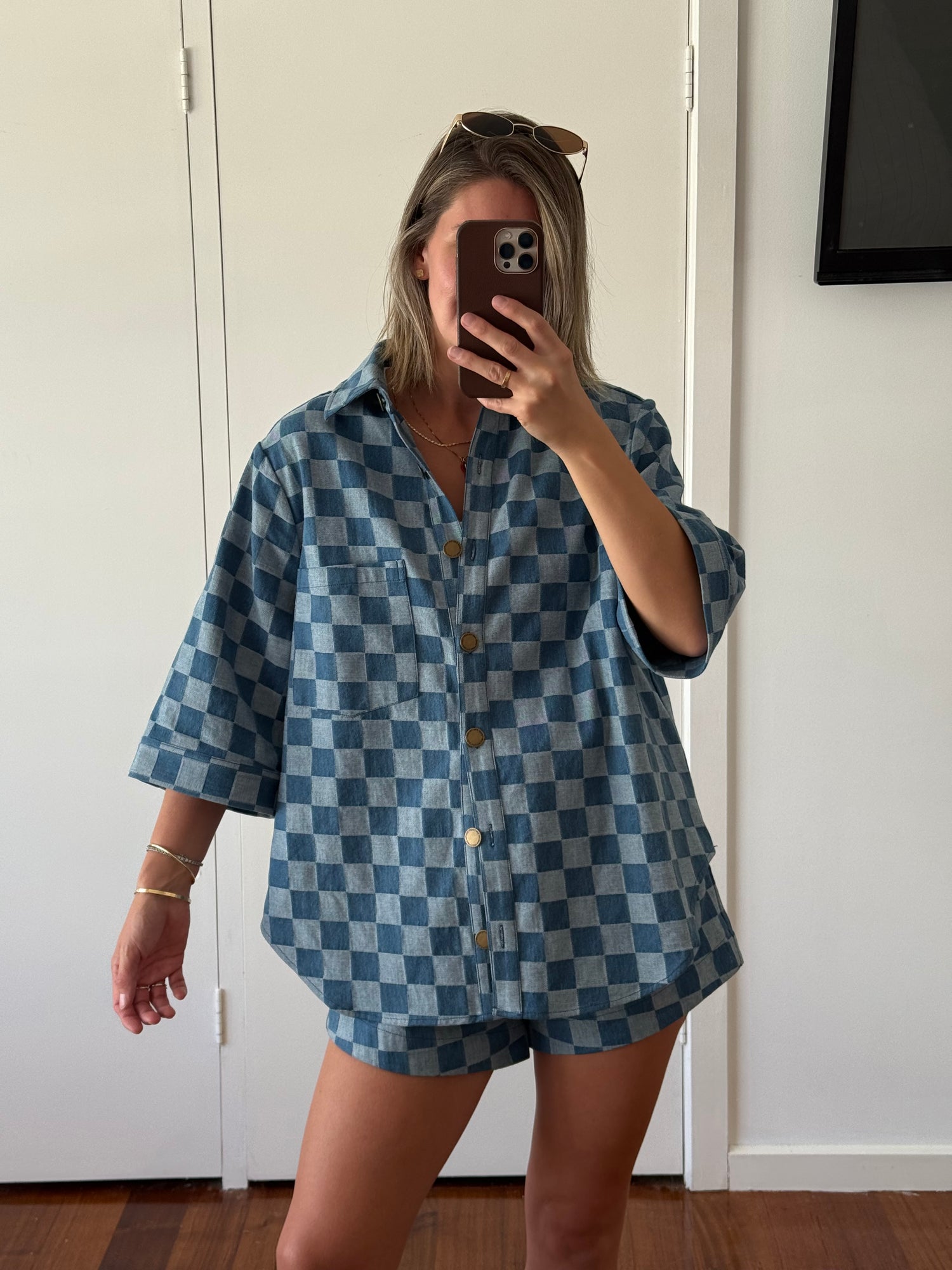 Rahni Shirt - Check Denim