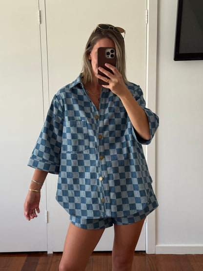 Rahni Shirt - Check Denim