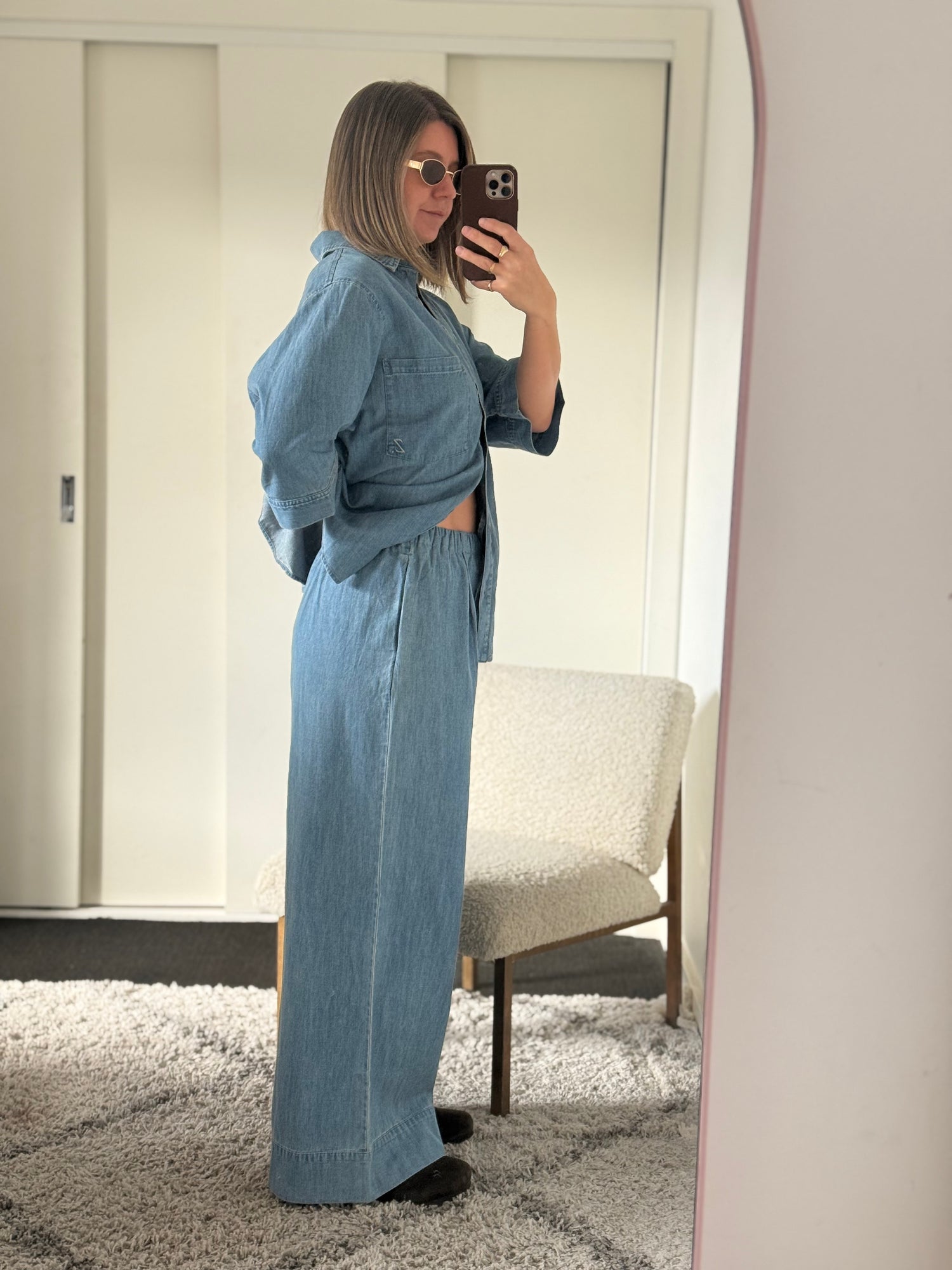 Rahni Cotton Pants - Soft Denim