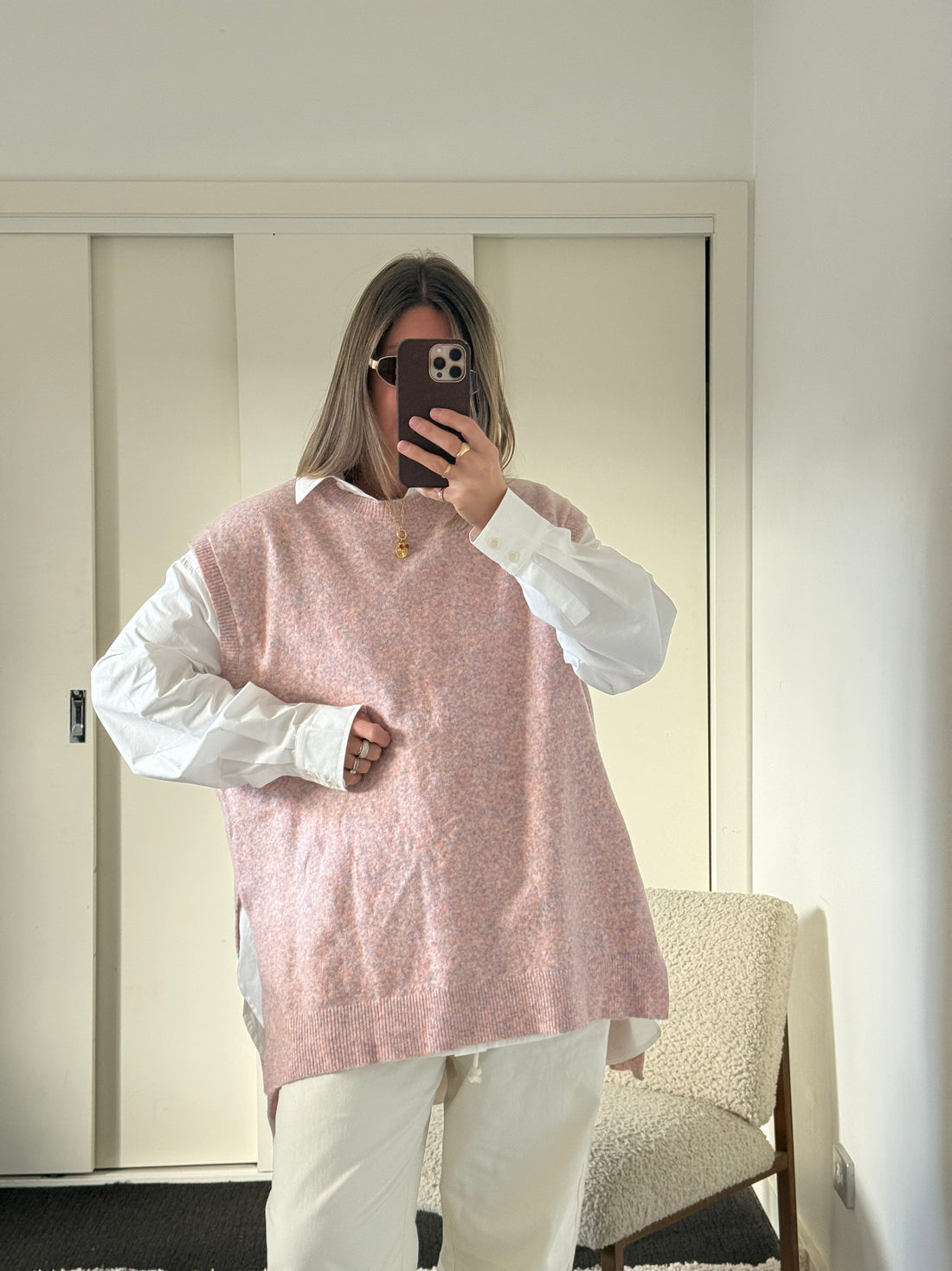 Harry Knit Vest - Pink Multi