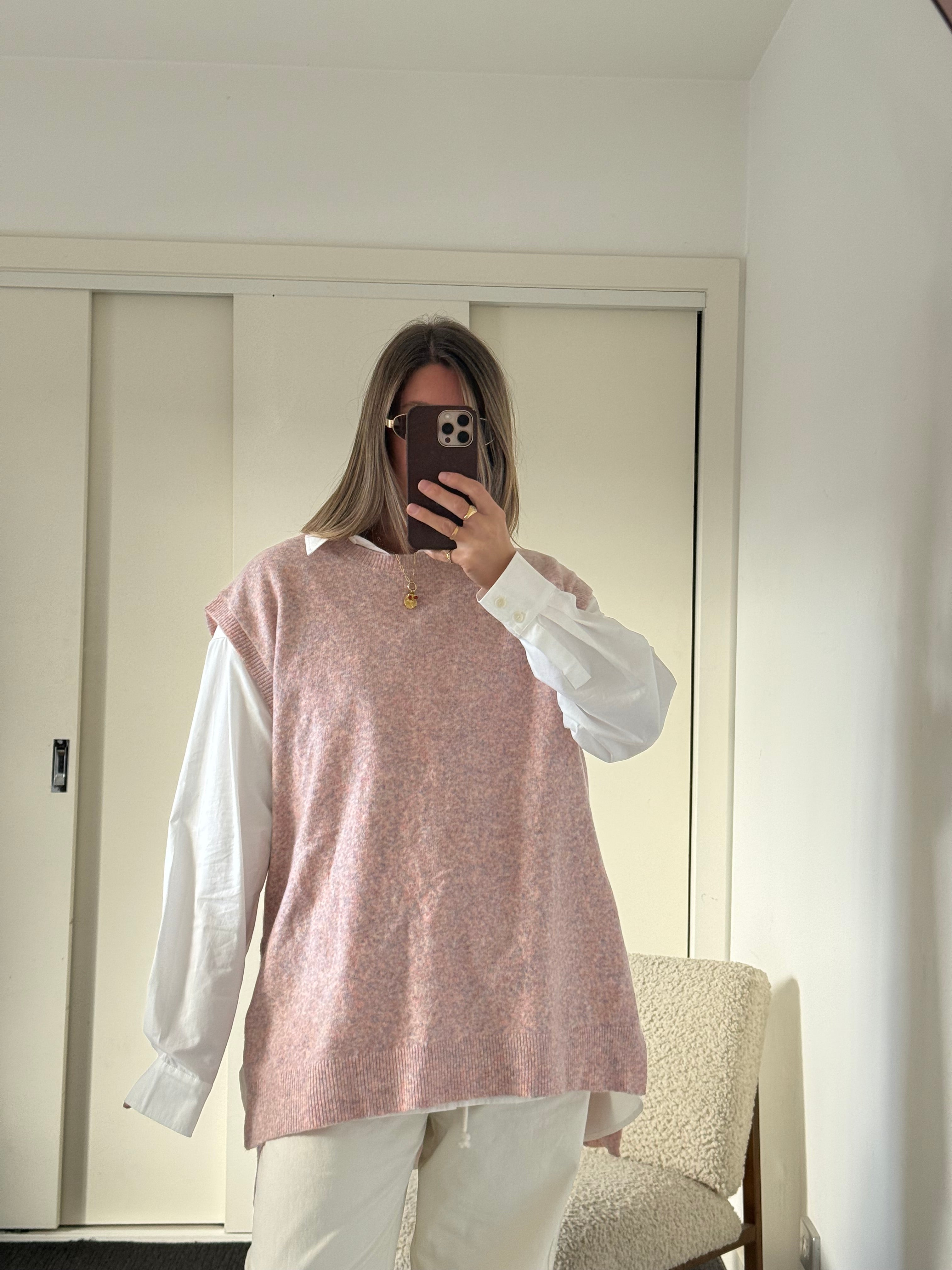 Harry Knit Vest - Pink Multi