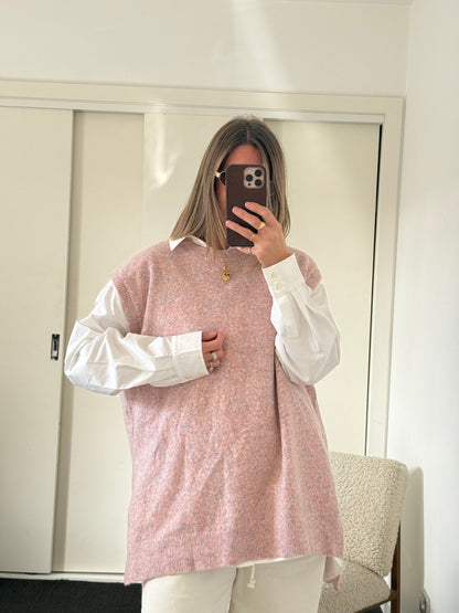 Harry Knit Vest - Pink Multi