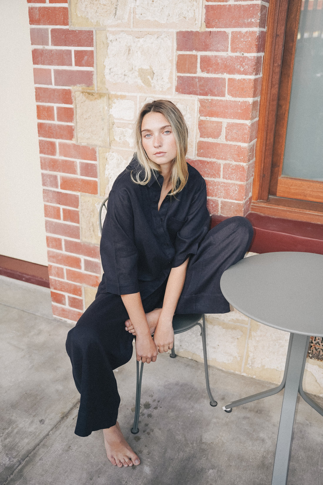 Rahni Linen Pants - Navy