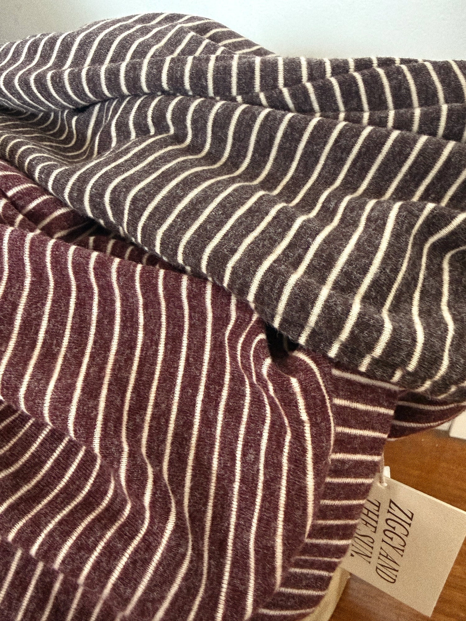 Rae Stripe Pants - Plum