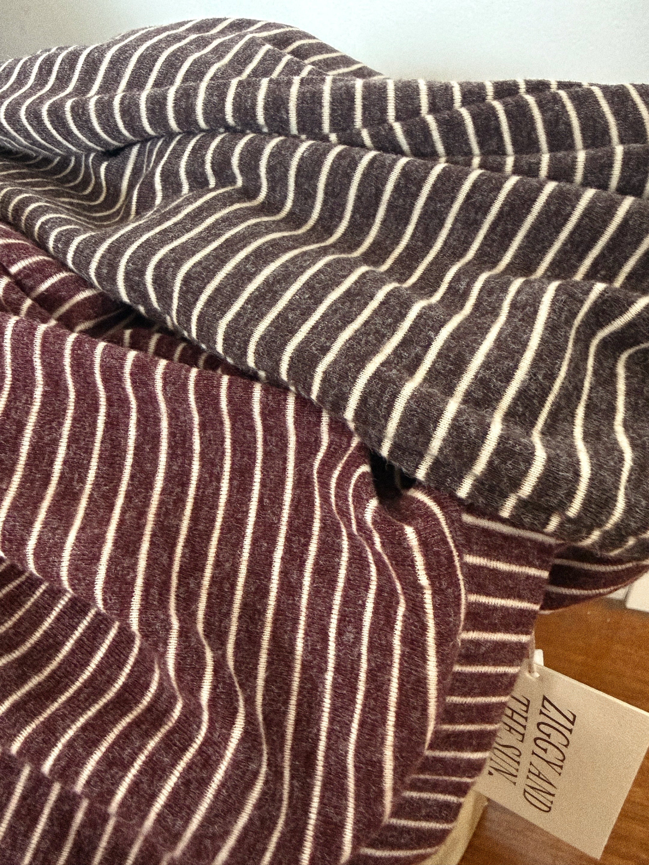Rae Stripe Pants - Plum