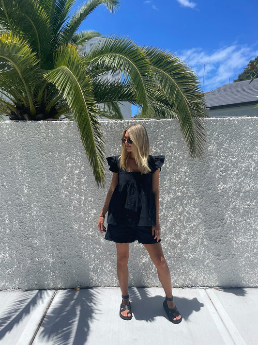Mama Frill Shorts - Black