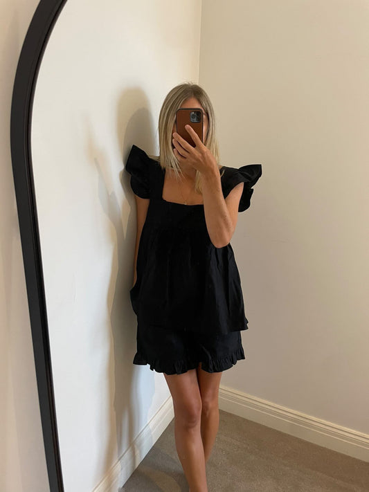 Mama Frill Shorts - Black