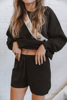 Luna Knit Shorts - Black